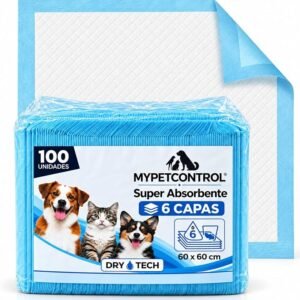 Pack de 100 empapadores mypetcontrol 60x60 cm de 6 capas